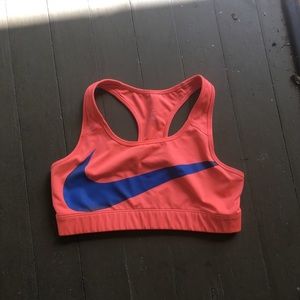 Neon orange Nike dri-fit sports bra